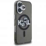 Husa Karl Lagerfeld IML Glitter Karl and Choupette Sketch Logo cu MagSafe compatibila cu iPhone 16, Negru 5 - lerato.ro