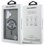 Husa Karl Lagerfeld IML Glitter Karl and Choupette Sketch Logo cu MagSafe compatibila cu iPhone 16, Negru 9 - lerato.ro