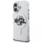 Husa Karl Lagerfeld IML Glitter Karl and Choupette Sketch Logo cu MagSafe compatibila cu iPhone 16, Transparent 3 - lerato.ro