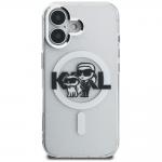 Husa Karl Lagerfeld IML Glitter Karl and Choupette Sketch Logo cu MagSafe compatibila cu iPhone 16, Transparent 2 - lerato.ro