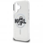 Husa Karl Lagerfeld IML Glitter Karl and Choupette Sketch Logo cu MagSafe compatibila cu iPhone 16, Transparent 7 - lerato.ro