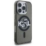 Husa Karl Lagerfeld IML Glitter Karl and Choupette Sketch Logo cu MagSafe compatibila cu iPhone 16 Pro, Negru 5 - lerato.ro