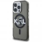 Husa Karl Lagerfeld IML Glitter Karl & Choupette Sketch Logo cu MagSafe compatibila cu iPhone 16 Pro Max, Negru 3 - lerato.ro