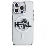 Husa Karl Lagerfeld IML Glitter Karl & Choupette Sketch Logo cu MagSafe compatibila cu iPhone 16 Pro Max, Transparent 2 - lerato.ro