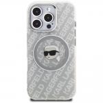 Husa Karl Lagerfeld IML Karl Head Logo cu MagSafe compatibila cu iPhone 16 Pro Max, Gri 2 - lerato.ro