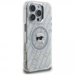 Husa Karl Lagerfeld IML Karl Head Logo cu MagSafe compatibila cu iPhone 16 Pro Max, Gri 5 - lerato.ro