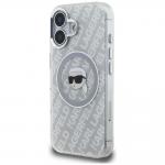 Husa Karl Lagerfeld IML Karl Head Logo cu MagSafe compatibila cu iPhone 16, Gri 3 - lerato.ro