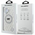 Husa Karl Lagerfeld IML Karl Head Logo cu MagSafe compatibila cu iPhone 16, Gri 9 - lerato.ro