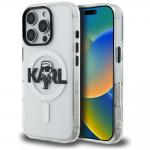 Husa Karl Lagerfeld IML Karl Sketch Logo cu MagSafe compatibila cu iPhone 16 Pro Max, Transparent 4 - lerato.ro