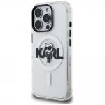 Husa Karl Lagerfeld IML Karl Sketch Logo cu MagSafe compatibila cu iPhone 16 Pro Max, Transparent 3 - lerato.ro