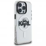 Husa Karl Lagerfeld IML Karl Sketch Logo cu MagSafe compatibila cu iPhone 16 Pro Max, Transparent 5 - lerato.ro