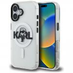 Husa Karl Lagerfeld IML Karl Sketch Logo cu MagSafe compatibila cu iPhone 16, Transparent 4 - lerato.ro