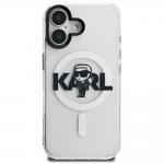 Husa Karl Lagerfeld IML Karl Sketch Logo cu MagSafe compatibila cu iPhone 16, Transparent 2 - lerato.ro