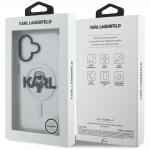 Husa Karl Lagerfeld IML Karl Sketch Logo cu MagSafe compatibila cu iPhone 16, Transparent 9 - lerato.ro