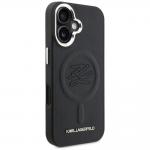 Husa Karl Lagerfeld Initial and Metal Logo cu MagSafe compatibila cu iPhone 16, Negru 5 - lerato.ro