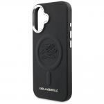Husa Karl Lagerfeld Initial and Metal Logo cu MagSafe compatibila cu iPhone 16, Negru 7 - lerato.ro
