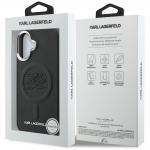Husa Karl Lagerfeld Initial and Metal Logo cu MagSafe compatibila cu iPhone 16, Negru 9 - lerato.ro