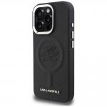 Husa Karl Lagerfeld Initial and Metal Logo cu MagSafe compatibila cu iPhone 16 Pro, Negru 3 - lerato.ro