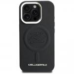 Husa Karl Lagerfeld Initial and Metal Logo cu MagSafe compatibila cu iPhone 16 Pro, Negru 2 - lerato.ro