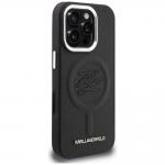 Husa Karl Lagerfeld Initial and Metal Logo cu MagSafe compatibila cu iPhone 16 Pro, Negru 5 - lerato.ro