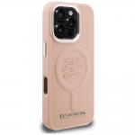 Husa Karl Lagerfeld Initial & Metal Logo cu MagSafe compatibila cu iPhone 16 Pro Max, Roz 5 - lerato.ro