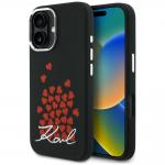 Husa Karl Lagerfeld Silicone Heart Sign Logo cu MagSafe compatibila cu iPhone 16, Negru 4 - lerato.ro
