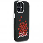 Husa Karl Lagerfeld Silicone Heart Sign Logo cu MagSafe compatibila cu iPhone 16, Negru 5 - lerato.ro