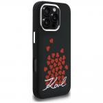 Husa Karl Lagerfeld Silicone Heart Sign Logo cu MagSafe compatibila cu iPhone 16 Pro, Negru 5 - lerato.ro
