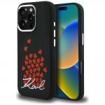 Husa Karl Lagerfeld Silicone Heart Sign Logo cu MagSafe compatibila cu iPhone 16 Pro Max, Negru 4 - lerato.ro