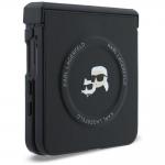 Husa Karl Lagerfeld Karl and Choupette Pins cu MagSafe compatibila cu Samsung Galaxy Z Flip 8, Negru 8 - lerato.ro