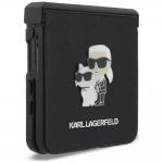 Husa Karl Lagerfeld Karl and Choupette Saffiano Pins cu MagSafe compatibila cu Samsung Galaxy Z Flip 8, Negru 8 - lerato.ro