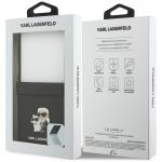 Husa Karl Lagerfeld Karl and Choupette Saffiano Pins cu MagSafe compatibila cu Samsung Galaxy Z Flip 8, Negru 9 - lerato.ro