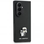 Husa Karl Lagerfeld Saffiano Karl and Choupette Pin compatibila cu Samsung Galaxy Z Fold 8 Ultra, Negru 4 - lerato.ro