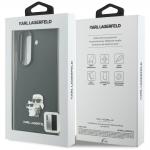 Husa Karl Lagerfeld Saffiano Karl and Choupette Pin compatibila cu Samsung Galaxy Z Fold 8 Ultra, Negru 8 - lerato.ro