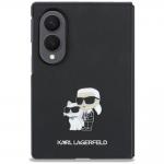 Husa Karl Lagerfeld Saffiano Karl and Choupette Pin compatibila cu Samsung Galaxy Z Fold 8, Negru 3 - lerato.ro