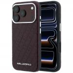 Carcasa Karl Lagerfeld Grained Allover Logo cu MagSafe compatibila cu iPhone 17 Pro, Burgundy 4 - lerato.ro