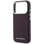 Carcasa Karl Lagerfeld Grained Allover Logo cu MagSafe compatibila cu iPhone 17 Pro, Burgundy 7 - lerato.ro