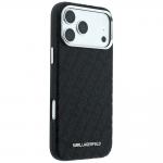 Carcasa Karl Lagerfeld Grained Allover Logo cu MagSafe compatibila cu iPhone 17 Pro Max / 18 Pro Max, Negru 5 - lerato.ro