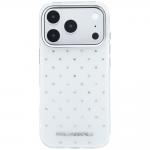 Carcasa Karl Lagerfeld IML Rhinestones Allover compatibila cu iPhone 17 Pro Max / 18 Pro Max, Alb 2 - lerato.ro