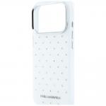 Carcasa Karl Lagerfeld IML Rhinestones Allover compatibila cu iPhone 17 Pro Max / 18 Pro Max, Alb 7 - lerato.ro