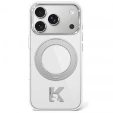 Huse si carcase iPhone 17 Pro Max, Carcasa Karl Lagerfeld IML Ring Stand 360 cu MagSafe compatibila cu iPhone 17 Pro Max / 18 Pro Max, Transparent, lerato.ro