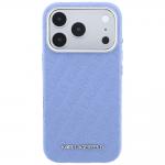 Husa Karl Lagerfeld Grained Allover Logo cu MagSafe compatibila cu iPhone 18 Pro Max / 17 Pro Max, Albastru 2 - lerato.ro