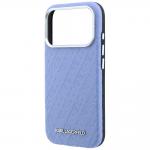 Husa Karl Lagerfeld Grained Allover Logo cu MagSafe compatibila cu iPhone 18 Pro Max / 17 Pro Max, Albastru 7 - lerato.ro