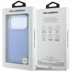 Husa Karl Lagerfeld Grained Allover Logo cu MagSafe compatibila cu iPhone 18 Pro Max / 17 Pro Max, Albastru 9 - lerato.ro