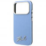 Husa Karl Lagerfeld Saffiano Small Script Metal Logo cu MagSafe compatibila cu iPhone 18 Pro Max / 17 Pro Max, Albastru 7 - lerato.ro