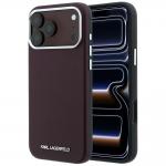 Husa Karl Lagerfeld Grained Elongated Logo cu MagSafe compatibila cu iPhone 18 Pro Max / 17 Pro Max, Burgundy 4 - lerato.ro