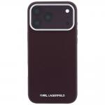 Husa Karl Lagerfeld Grained Elongated Logo cu MagSafe compatibila cu iPhone 18 Pro Max / 17 Pro Max, Burgundy 2 - lerato.ro