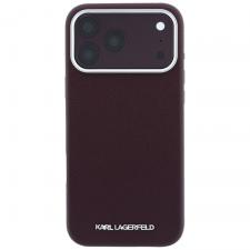 Husa Karl Lagerfeld Grained Elongated Logo cu MagSafe compatibila cu iPhone 18 Pro Max / 17 Pro Max, Burgundy