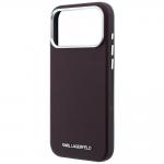 Husa Karl Lagerfeld Grained Elongated Logo cu MagSafe compatibila cu iPhone 18 Pro Max / 17 Pro Max, Burgundy 7 - lerato.ro