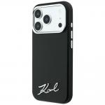 Husa Karl Lagerfeld Saffiano Small Script Metal Logo cu MagSafe compatibila cu iPhone 18 Pro Max / 17 Pro Max, Negru 3 - lerato.ro